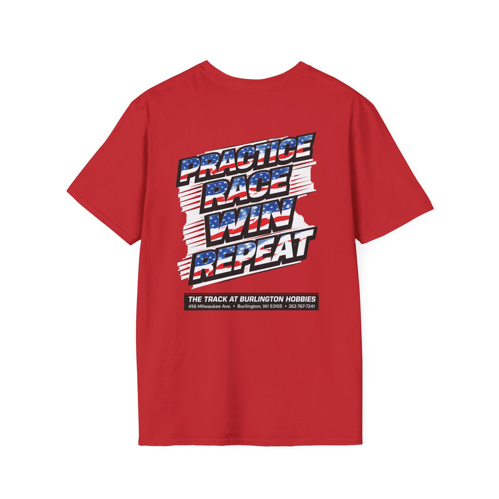 The Track Racing Logo T-Shirt | Practice Race Win Repeat Tee