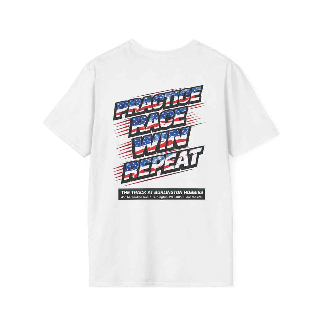 The Track Racing Logo T-Shirt | Practice Race Win Repeat Tee