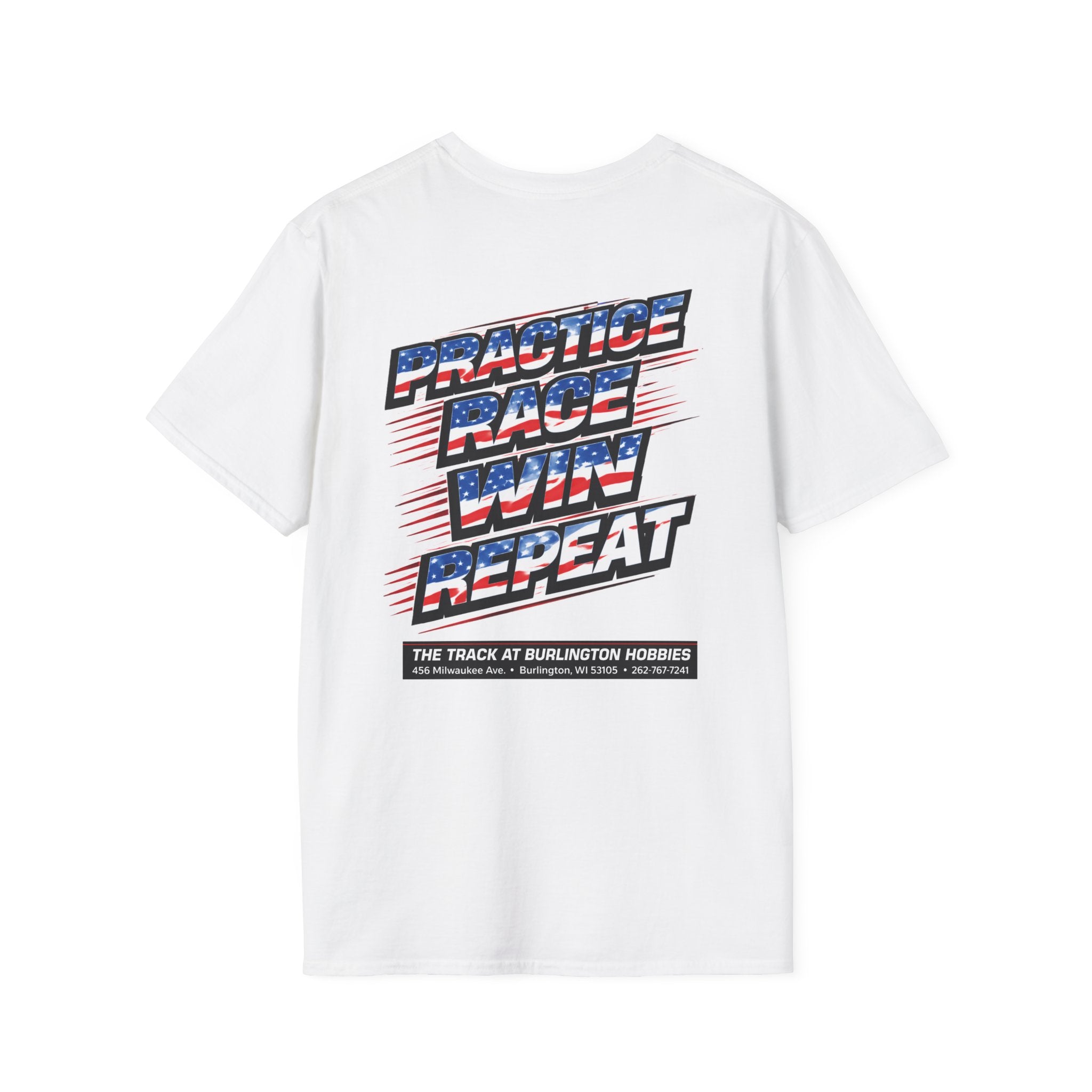 The Track Racing Logo T-Shirt | Practice Race Win Repeat Tee