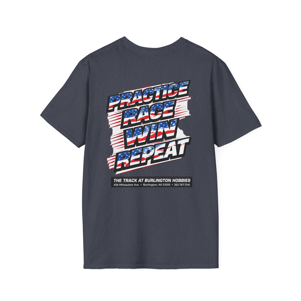 The Track Racing Logo T-Shirt | Practice Race Win Repeat Tee